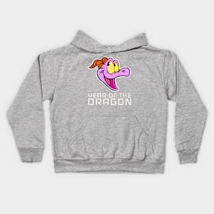 Year of the dragon Happy little purple dragon of imagination Kids Hoodie